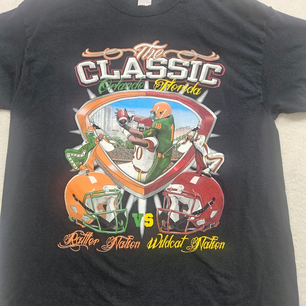 Gildan HBCU The Classic Orlando Florida Rattler vs Wildcat Nation T-Shirt L